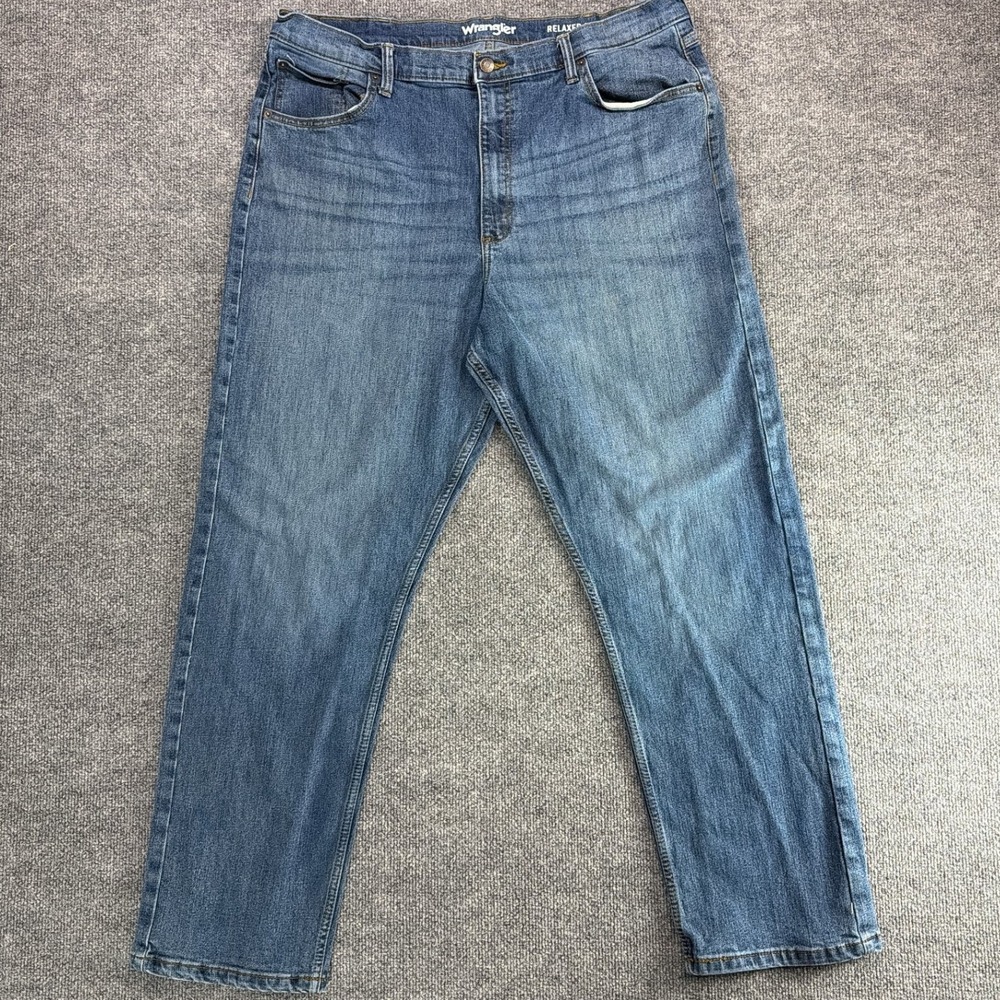 Wrangler Relaxed Fit Jeans Mens 40x32 Medium Wash Denim Blue Western Utility